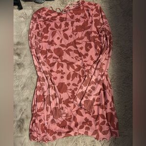 Floral backless dress